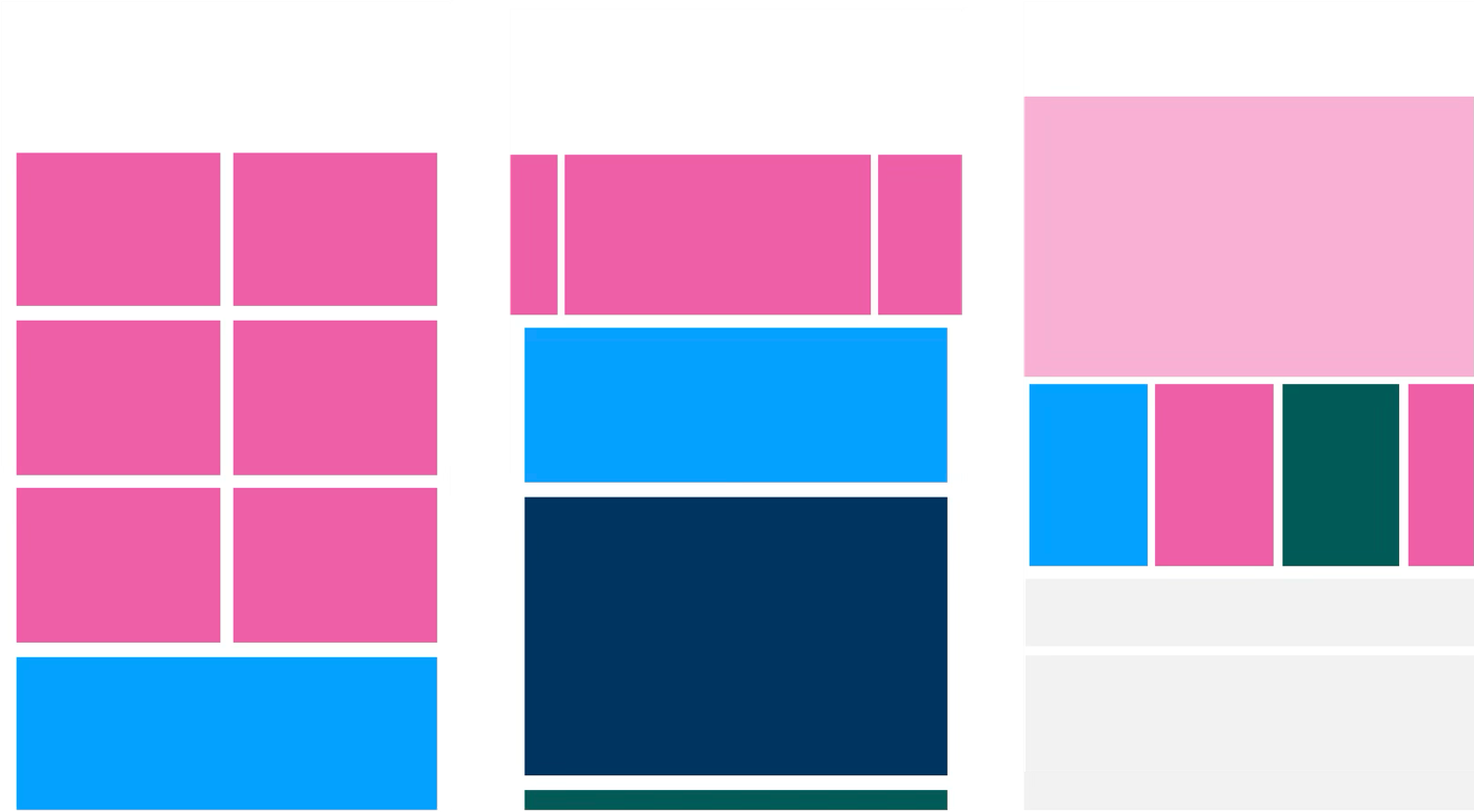 Screenshot showing sketches of different layouts